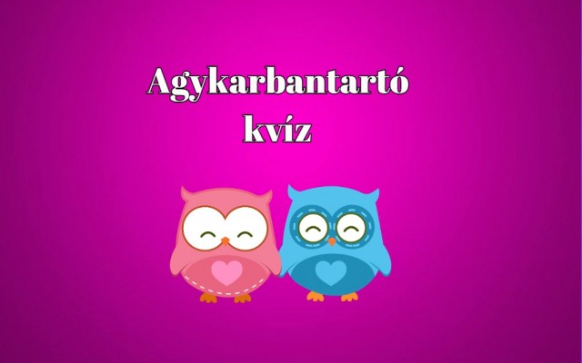 Agykarbantartó kvíz. Nem felejtettük el a kedvencet ma sem