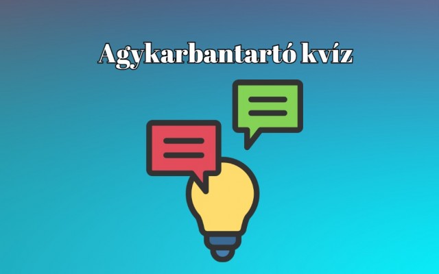 Egy friss agykarbantartó kvíz, mely frissen tartja az agyat, javítja a vérkeringést